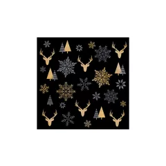   Winter silhouettes black papírszalvéta 33x33cm, 20db-os – Ambiente