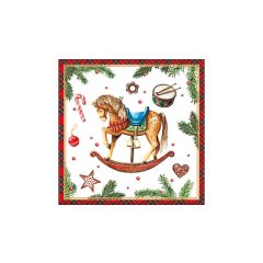   Classic rocking horse white papírszalvéta 33x33cm, 20db-os – Ambiente