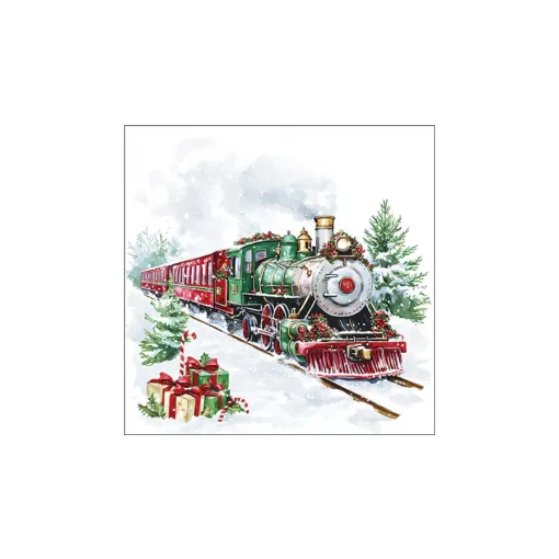 Christmas train papírszalvéta 33x33cm, 20db-os – Ambiente