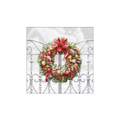  Wreath on fence papírszalvéta 33x33cm, 20db-os – Ambiente