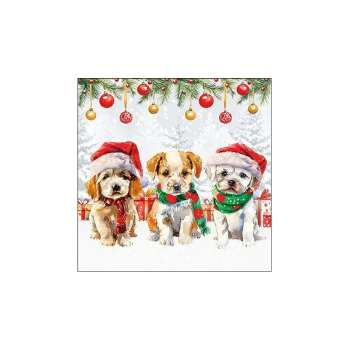 Funny cute puppies papírszalvéta 33x33cm, 20db-os – Ambiente