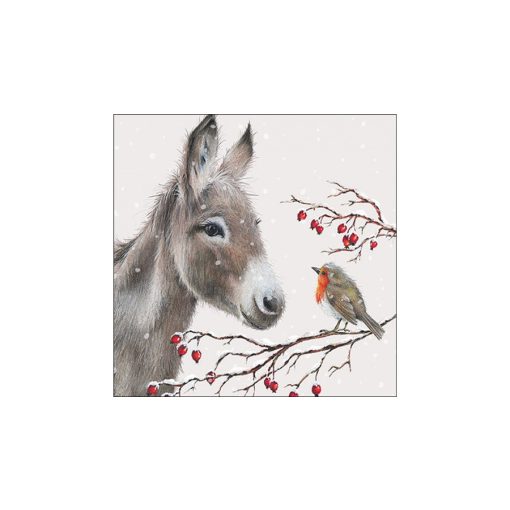 Donkey and robin papírszalvéta 33x33cm, 20db-os – Ambiente