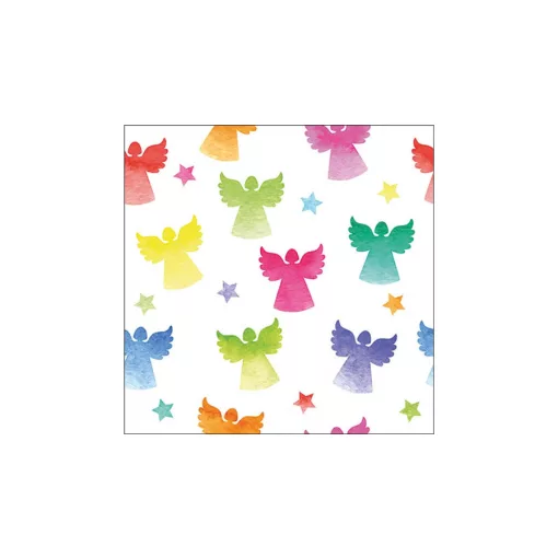 Angel silhouettes colourful papírszalvéta 33x33cm, 20db-os – Ambiente