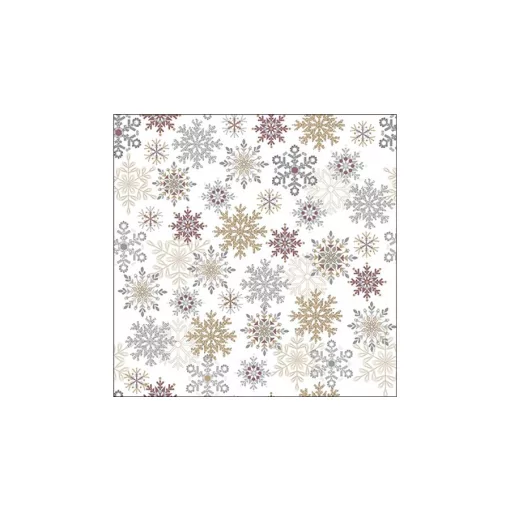Snowflakes all over white papírszalvéta 33x33cm, 20db-os – Ambiente