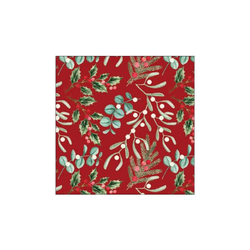 Foliagle scatter red papírszalvéta 33x33cm, 20db-os – Ambiente