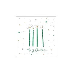   X-mas candles green papírszalvéta 33x33cm, 20db-os – Ambiente