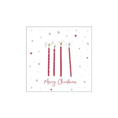   X-mas candles red papírszalvéta 33x33cm, 20db-os – Ambiente
