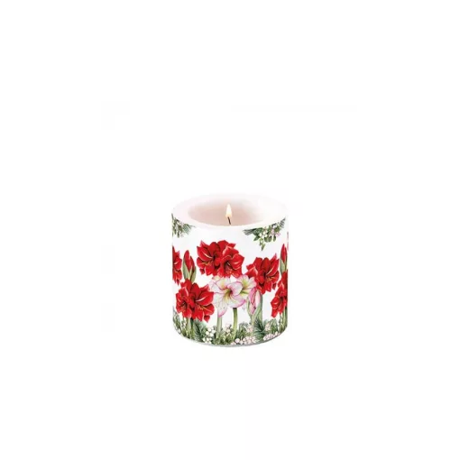 Blooming amaryllis white átvilágítós gyertya 8x7,5cm – Ambiente