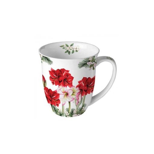 Blooming amaryllis white porcelánbögre 0,4l – Ambiente