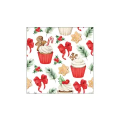   Christmas sweets red papírszalvéta 33x33cm, 20db-os – Ambiente