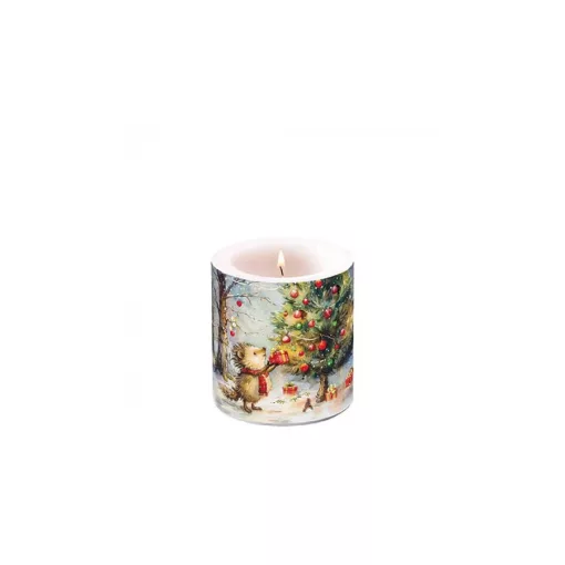 Present for hedgehog átvilágítós gyertya 8x7,5cm – Ambiente