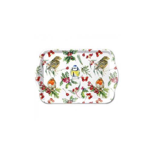 Birds in Winter műanyag kistálca 13x21cm – Ambiente
