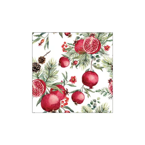 Pomegranates white papírszalvéta 33x33cm, 20db-os – Ambiente