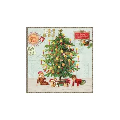   Under the X-Mas tree green papírszalvéta 33x33cm, 20db-os – Ambiente
