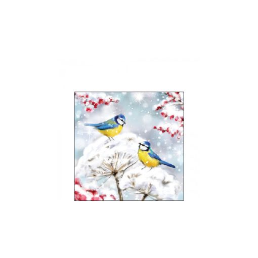 Birds in the snow papírszalvéta 25x25cm, 20db-os – Ambiente