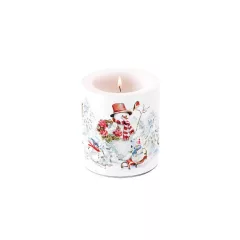 Sporty snowmen átvilágítós gyertya 10x10xcm – Ambiente