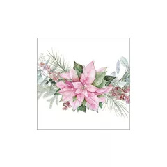   Pink poinsettia papírszalvéta 33x33cm, 20db-os – Ambiente