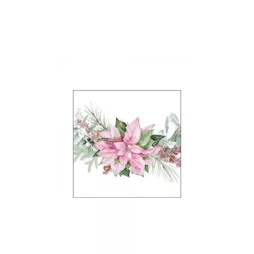 Pink poinsettia papírszalvéta 25x25cm, 20db-os – Ambiente