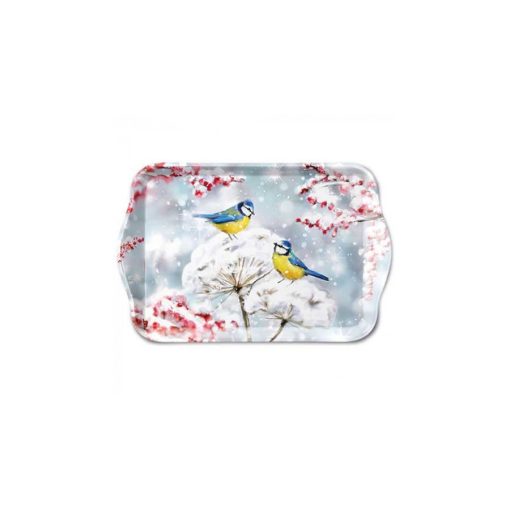 Birds in the snow műanyag kistálca 13x21cm – Ambiente