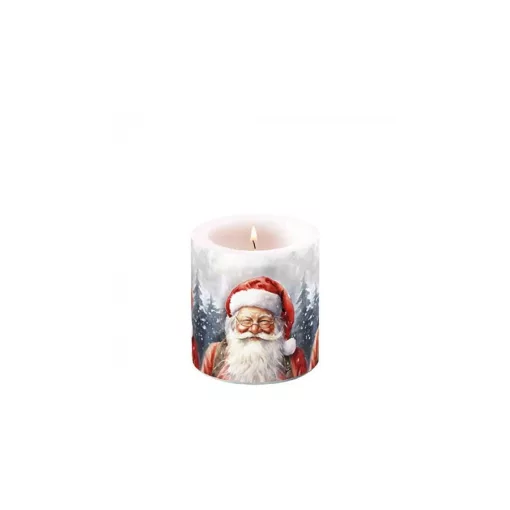 Happy Santa átvilágítós gyertya 8x7,5cm – Ambiente