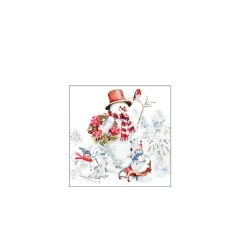 Sporty snowmen papírszalvéta 25x25cm, 20db-os – Ambiente