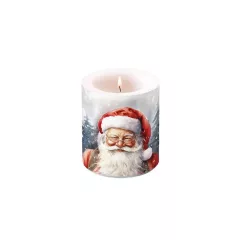 Happy Santa átvilágítós gyertya 10x10xcm – Ambiente