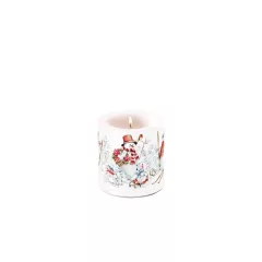 Sporty snowmen átvilágítós gyertya 8x7,5cm – Ambiente