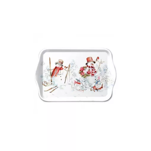 Sporty snowmen műanyag kistálca 13x21cm – Ambiente