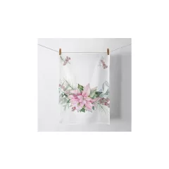 Pink poinsettia konyharuha 50x70cm, 100% pamut – Ambiente