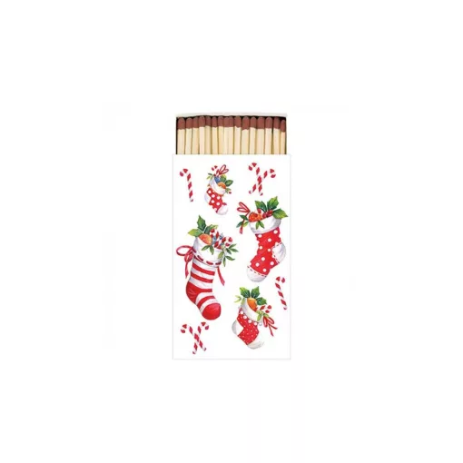 X-mas stockings white gyufa 6,5x11cm – Ambiente