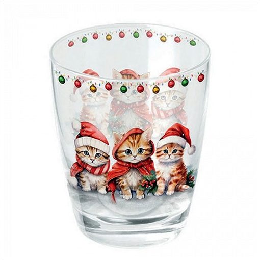 Ambiente Funny cute kittens üvegpohár 0,25l