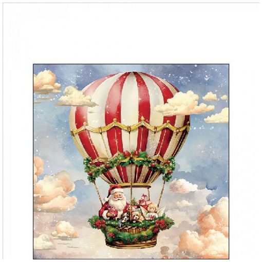 Ambiente Santa's air balloon papírszalvéta 25x25cm, 20db-os