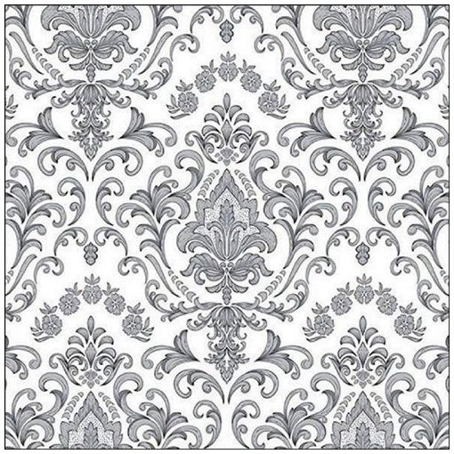 Ambiente Baroque ornament silver papírszalvéta 33x33cm, 20db-os
