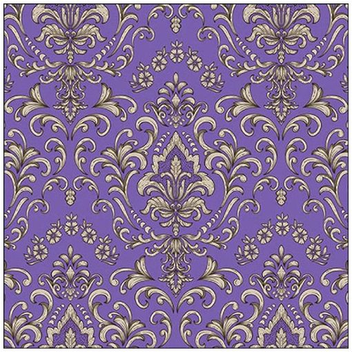 Ambiente Baroque ornament purple papírszalvéta 33x33cm, 20db-os