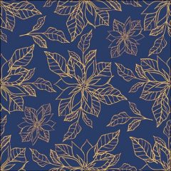   Ambiente Poinsettia outline blue papírszalvéta 33x33cm, 20db-os