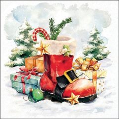 Ambiente Santa's boot papírszalvéta 33x33cm, 20db-os