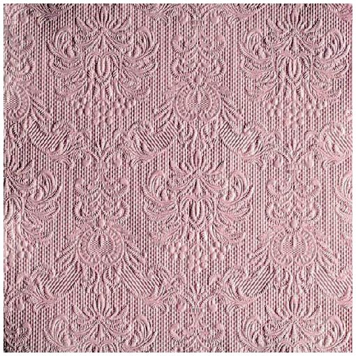 Elegance pink dombornyomott papírszalvéta 33x33cm, 15db-os