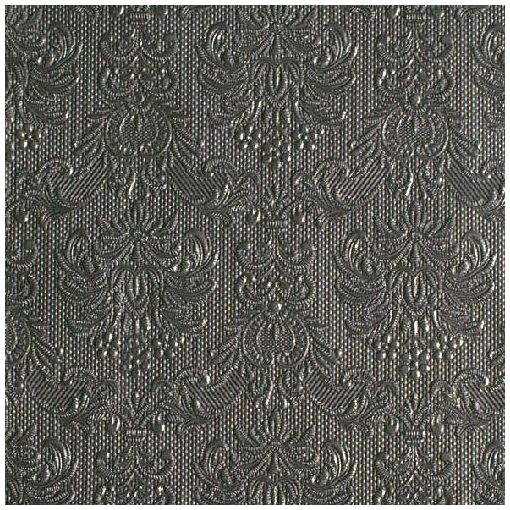 Ambiente Elegance black dombornyomott papírszalvéta 33x33cm, 15db-os