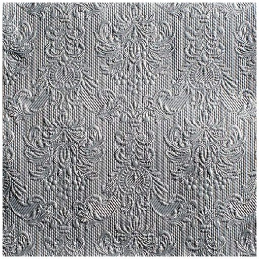 Elegance silver dombornyomott papírszalvéta 33x33cm, 15db-os