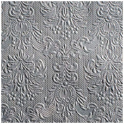 Elegance silver dombornyomott papírszalvéta 25x25cm, 15db-os