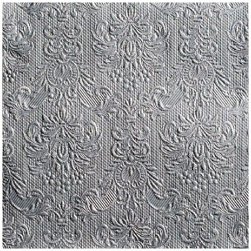 Elegance silver dombornyomott papírszalvéta 40x40cm, 15db-os