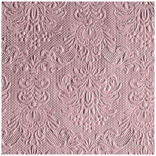 Elegance pink dombornyomott papírszalvéta 25x25cm, 15db-os
