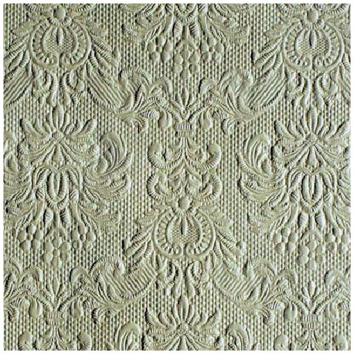 Elegance light green dombornyomott papírszalvéta 25x25cm, 15db-os