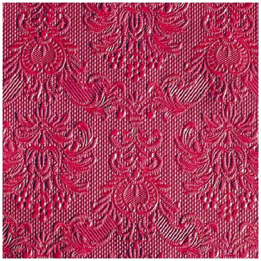 Elegance red dombornyomott papírszalvéta 25x25cm, 15db-os