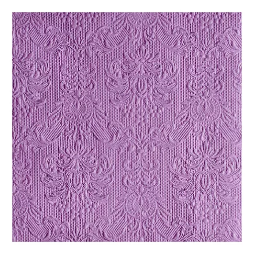Elegance light purple dombornyomott papírszalvéta 40x40cm, 15db-os