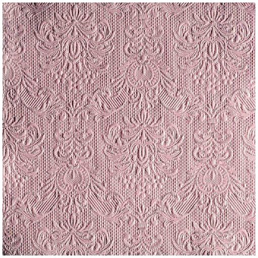 Elegance rose dombornyomott papírszalvéta 40x40cm, 15db-os