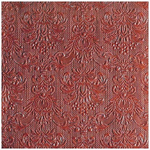 Elegance orange dombornyomott papírszalvéta 40x40cm, 15db-os