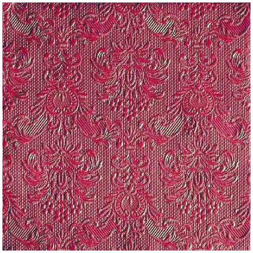 Elegance red dombornyomott papírszalvéta 40x40cm, 15db-os