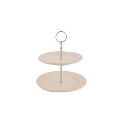   Kerámia sütikínáló állvány kétemeletes, 21x23cm, Rustic Romance – Clayre-Eef