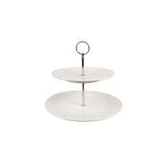   Kerámia süteménykínáló állvány 2emeletes, 26x23cm, szives – Clayre-Eef